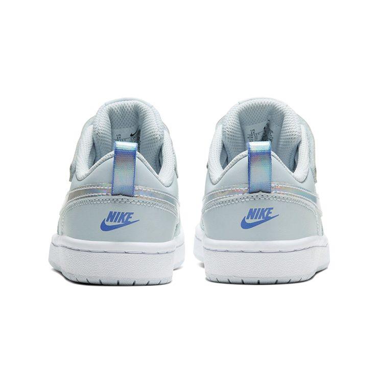 Nike Court Borough Low 2 Cow Leather Low Top Kids' Skateboarding Shoes Light Blue Children Aged 3 7 Years Old CW0998-401