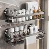 No-Drill Wall-Mounted Bathroom Storage Rack with Suction Cups