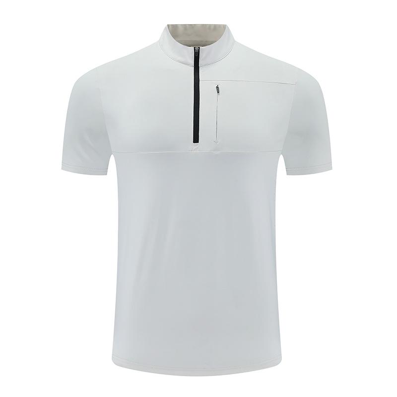 

Мужская быстросохнущая футболка с коротким рукавом на молнии до половины для занятий спортом на открытом воздухе и защиты от солнца XL