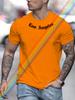Men's 100% cotton summer neckline Los Angeles Graphic printed slim fit casual sports round neck short sleeved T-shirt top