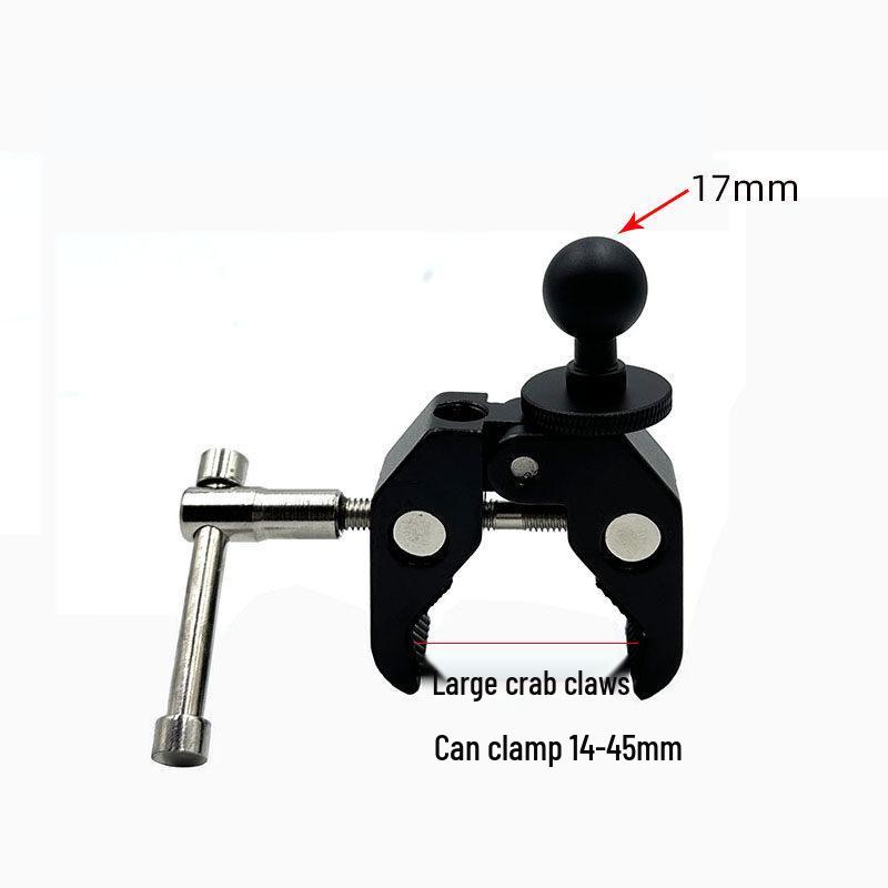 17mm Ball Head Magnetic Phone Holder with Aluminum Rod and Suction Cup Mount for Car