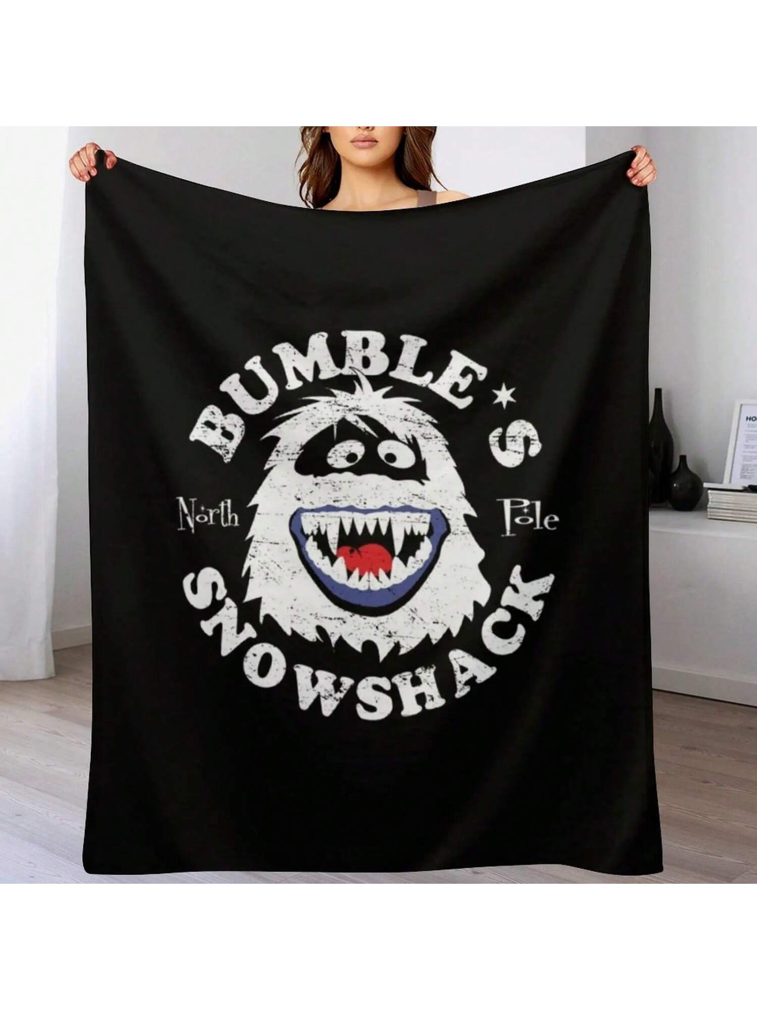 Bumble&X27;S Snowshack Essential T-Shirt Throw Blanket Bed Linens Sofa Throw Quilt Plush Blankets S разноцветный