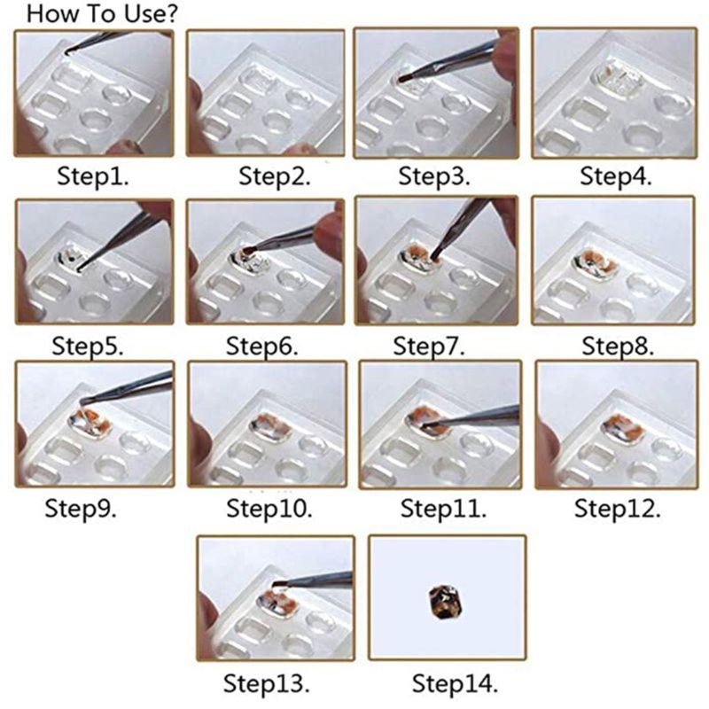 Mini Nail Art Silicone Mold Flower Bone Skull Resin Mold Jewelry Tool 3D Nail Art Mold Nail Art Decorative Mold for Girl