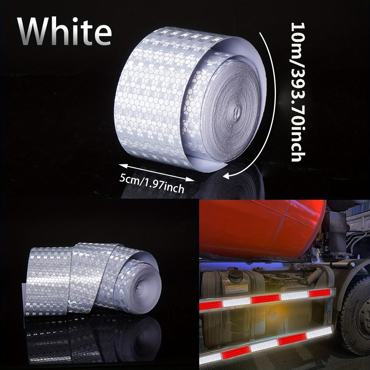 

5cm*10M Reflective Adhesive Tapes Strong Reflection White-red Hazard Warning Reflectors Waterproof Safety Sticker For Bike Truck белый