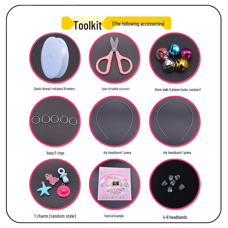 Beaded Toy Kit for Girls: DIY String Beads for Handmade Necklaces - Educational Birthday Gift