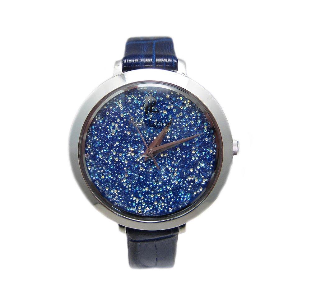 

[Pierre Lannier] Часы Pierre Lannier Crystal Watch с кожаным ремешком P095M666 женские [Обычный импортный продукт] Серебро x Темно-синий