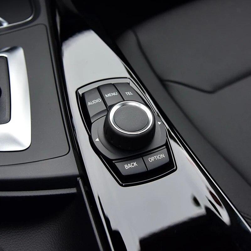 For BMW F30 F31 F35 F34 F32 F36 F33 Carbon Fiber Multimedia Button Panel Trim Cover M Performance Car Accessories