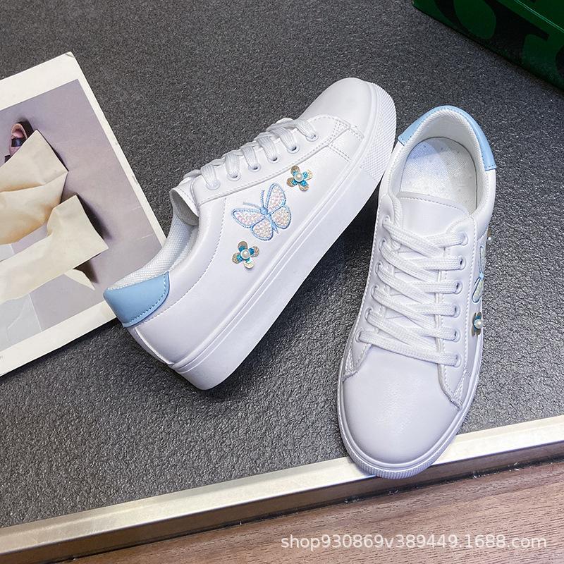 

Маленькие белые туфли женские новые весенние и осенние туфли в Корейском стиле универсальные повседневные спортивные туфли на плоской подошве 40 [Foreign trade, spot fast delivery]