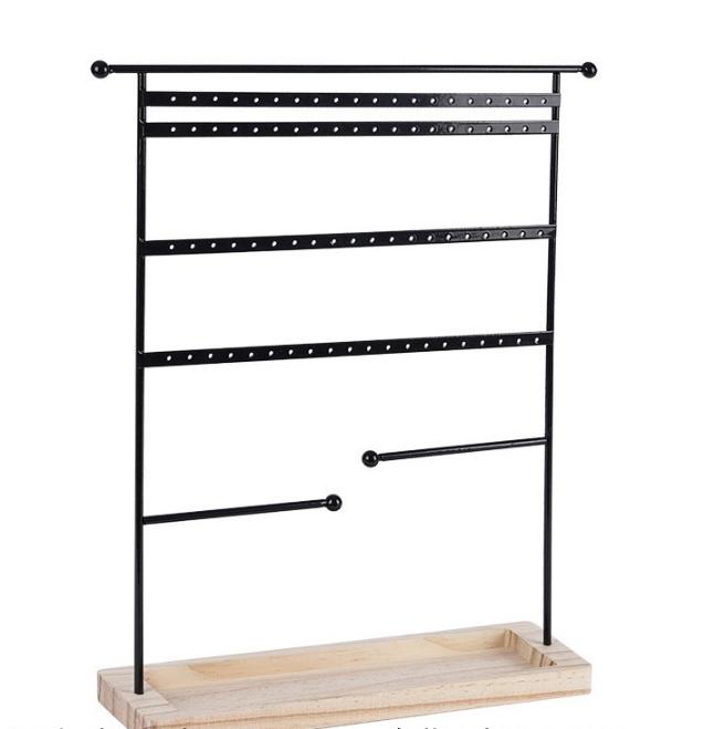 New 5-layer 100 Hole Jewelry Rack For +earrings Earrings Storage Necklace Rack Ring Bracelet Jewelry Rack