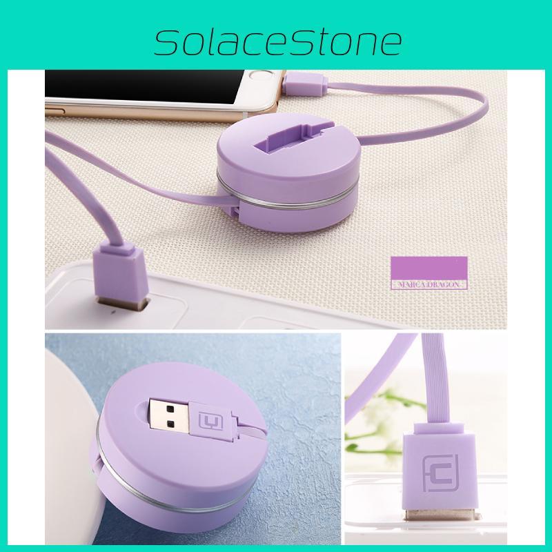 Round Retractable Box Data Cable Multi Functional Charging Cable Iphone For