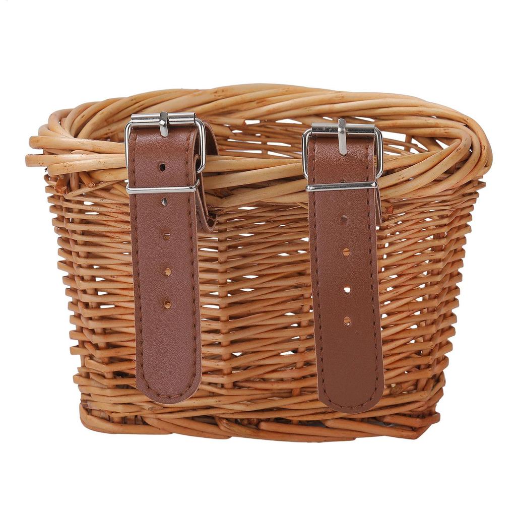 Rattan Wicker Bicycle Front Basket Bicycle Front Basket Hand Handwoven Children's Bicycle Basket