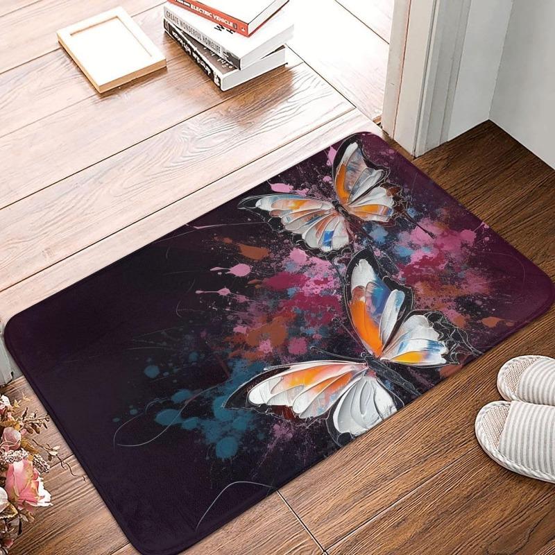 Outdoor Door Mat Front Door Mats Anime Owl Anti-Slip Durable Flannel For Entrance Welcome Indoor For Home For High Traffic Areas