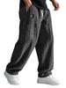 European and American straight-tube loose-tie sports casual pants knitted jacquard trousers men's versatile
