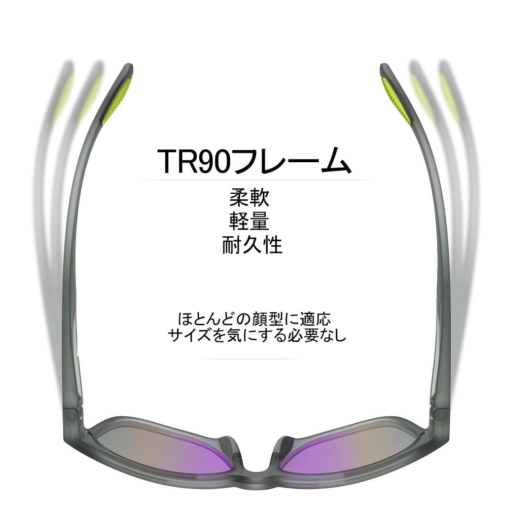 HAAYOT Unisex Polarized Durable TR90 UV Eyewear for and Matte Powder Gray Green Men's Sunglasses, Ultra-Lightweight, Frame, Protection, Driving,