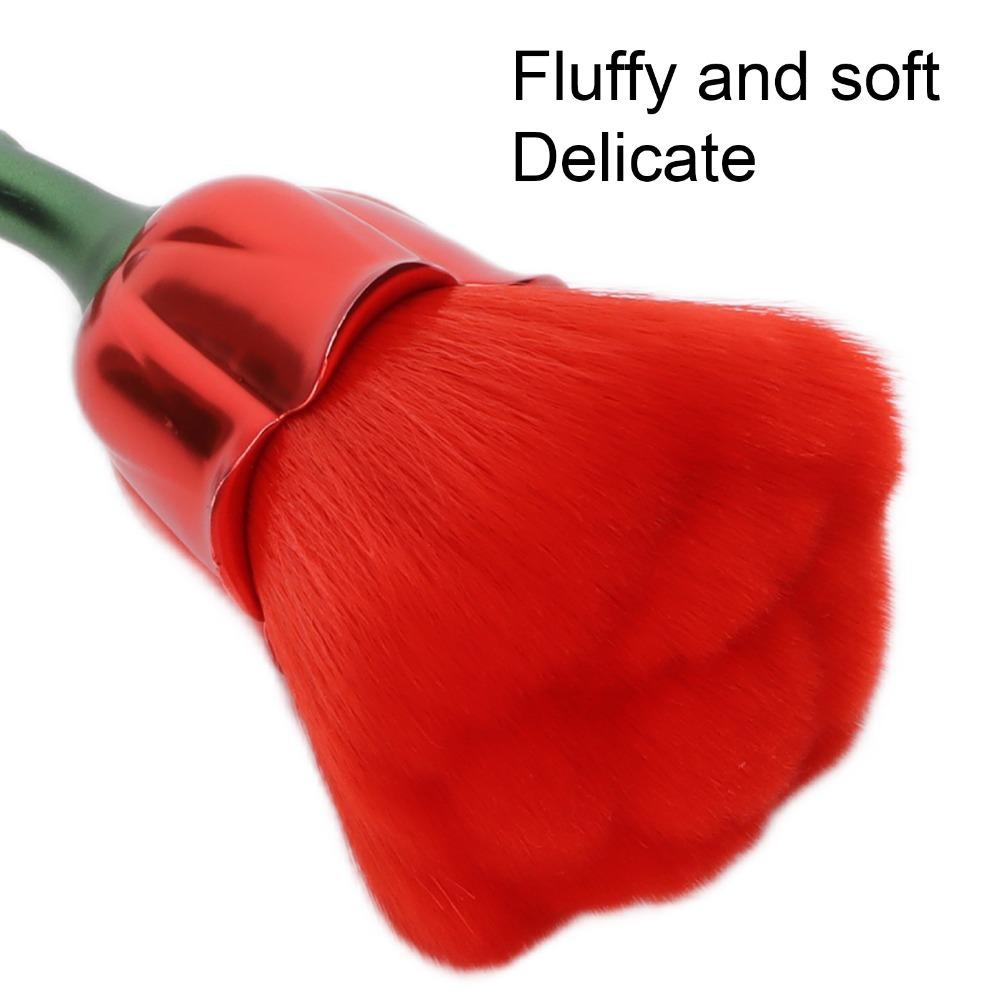 Rose Flower Manicure Cleaning Brush Soft Makeup Blush Brush Nail Dust Brush Household Cosmetic Use красный