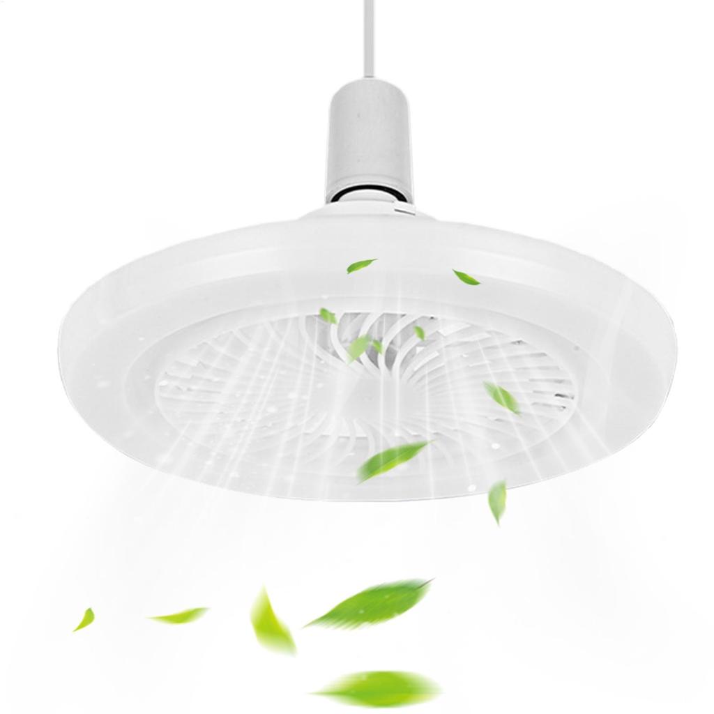 Modern Ceiling Fan With Remote Control Lighting Lamp E27 Converter Base For Bedroom And Living Room Smart Ceiling Fan Lam