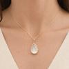 Can Be Opened Ocean Heart Pendant Zinc Zinc Alloy Adjustable DIY Necklace Water Drop Collarbone Chain  Women
