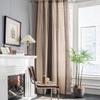Home Life Yarn-dyed Striped Coffee American Style Kitchen Window Curtain Cotton Linen Semi-shading Living Room Bedroom Curtain
