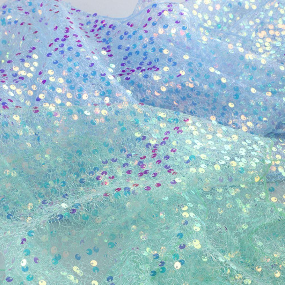 Glitter Mermaid Theme Table Runner Rectangular Table Cover Iridescent Sequin Table Runner  Wedding
