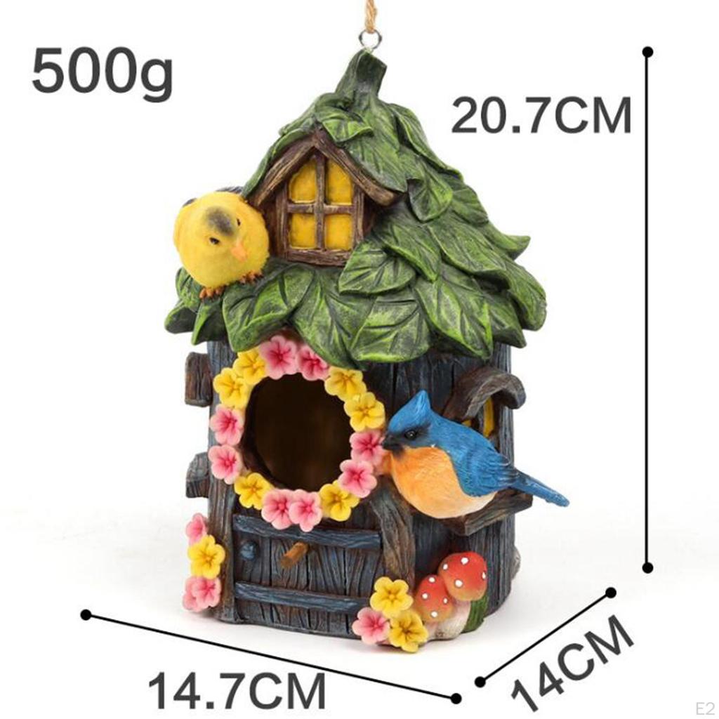 Hand Painted Hanging Sparrow Nest Box for