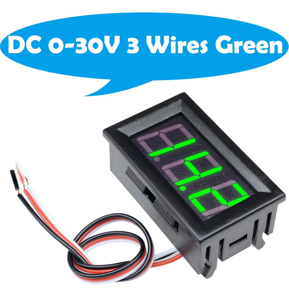 Mini LED Digital Display Voltmeter Detector DC 0-30V / DC 4.5 -30V / AC 70 -500V Voltage Monitor Tester Gauge for Motorcycle Car