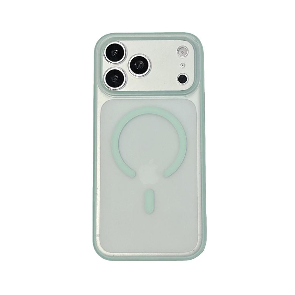 Frosted Magnetic AI Button Case for Apple 17romax, Skin Feel, Large Window, 16Pro Leather Texture