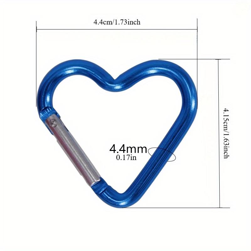 2pcs New Heart Shaped Carabiner Hook Ring Keychain Keyrings Hook DIY Jewelry Making Supplies Connector Buckles Accessories