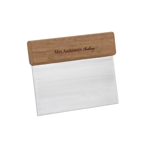 Mrs. Anderson's Baking Pastry Dough Scraper, Stainless Steel Blade with Wooden Handle