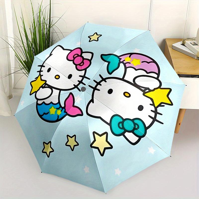 

Mermaid Hello Kitty Automatic Umbrella-Foldable, Durable 8-Bone Design, Compact and Stylish, Great for Camping, Halloween, Christmas, Mother