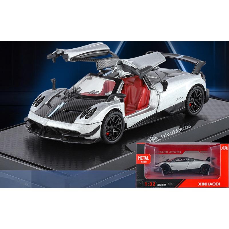 

Pagani Huayra 1/32 литая спортивная модель автомобиля со звуком и светом, коллекционная игрушечная гоночная машина 1/32-Size:14*6*3.6cm серебряный