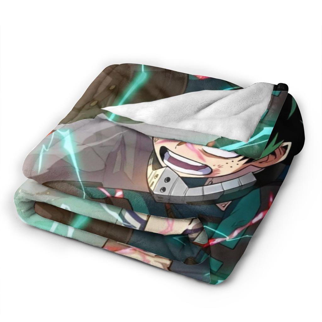 My Hero Academia Blankets Fleece Anime Warm Throw Blankets for Car Sofa Couch Bedroom Quilt