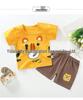 Kids' Summer Cotton Two-Piece Set: Cartoon Short Sleeve & Shorts for Toddlers