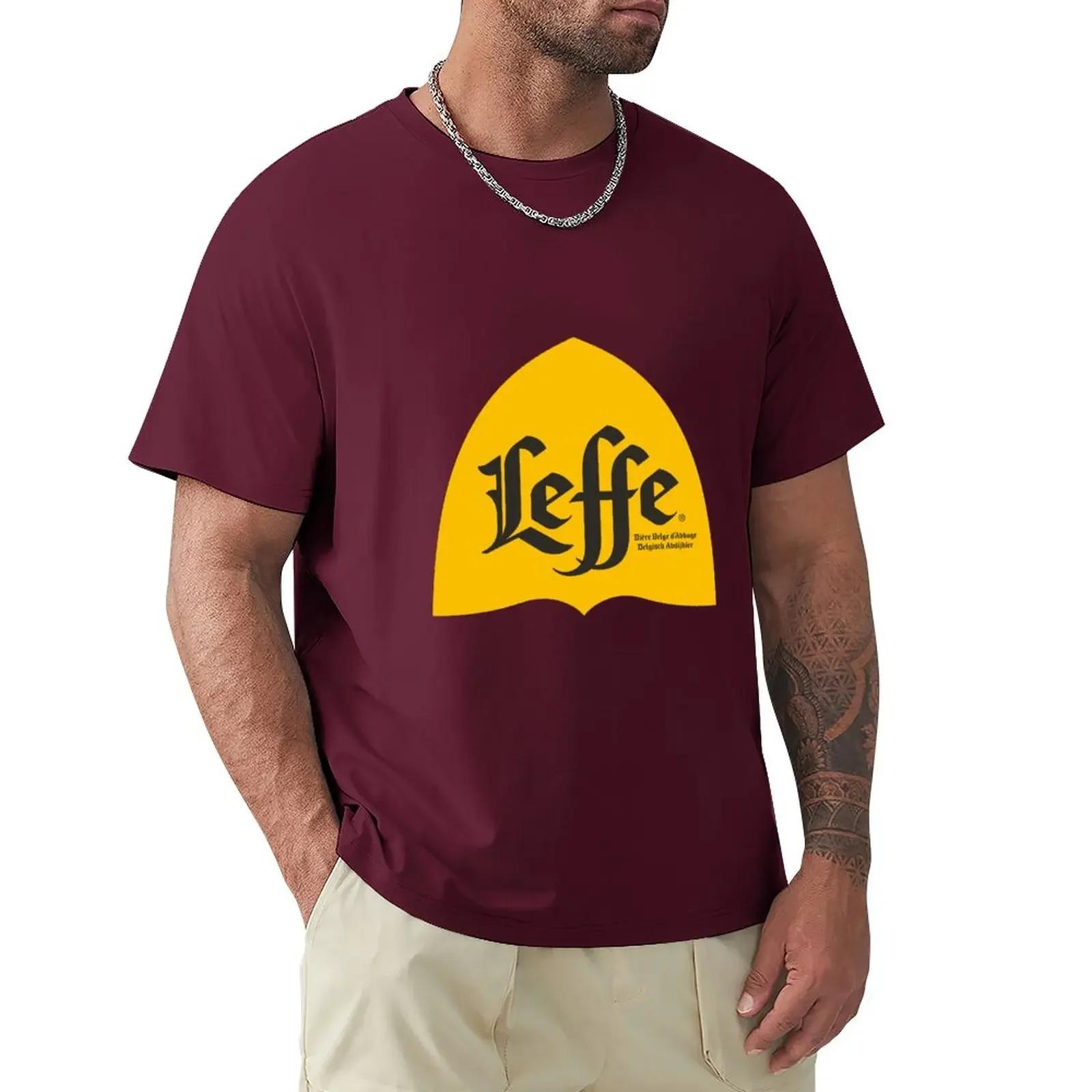 

leffe пиво бельгийский Футболка топы быстросохнущие корейская мода Мужская хлопковая футболка S