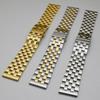 Stainless Steel Watchband Watch Band Solid Polished Bracelet Straps Curved End 24mm 22mm 21mm 20mm 19mm 18mm