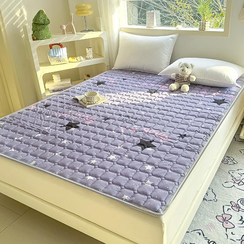 Breathable Mattress,Soft Cushion with Elastic Straps,Dormitory Tatami,Quilted Cotton Bed Sheet,Bedroom Mattress,Protective Pad,Anti Slip Bed Pad