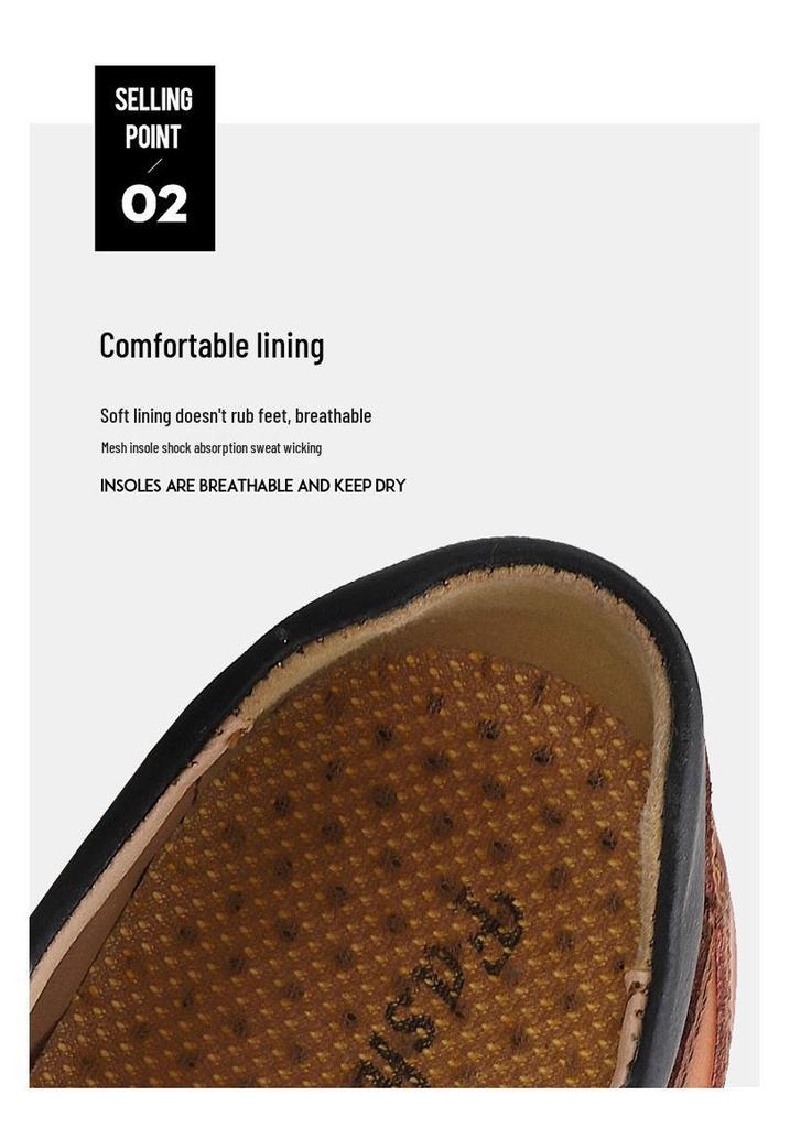 Men's Octopus Low-Top Leather Loafers: Korean Style Breathable Slip-On Driving Shoes