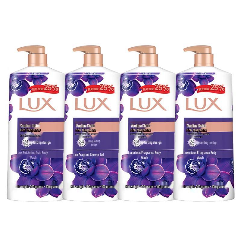 LUX Enchanting Lotus Scented Shower Cream 4x 500g Pack