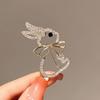 Zircon-encrusted Crystal Bowknot Cute Rabbit All-matched Brooch Fashion Temperament Corsage Pin Clothing Accessory
