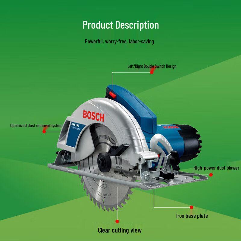 Bosch GKS 190 Handheld Circular Saw CN plug (adapter included)