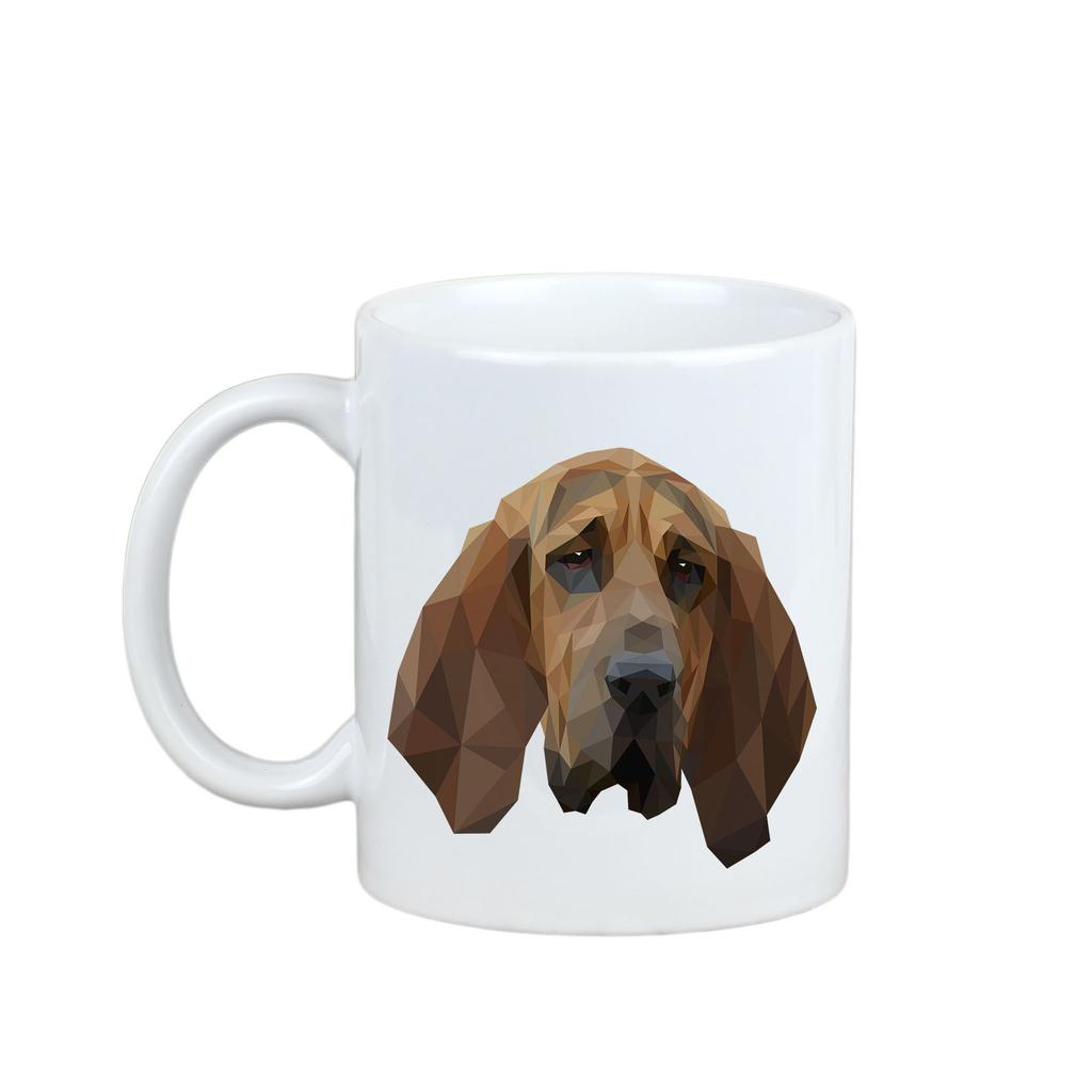 Bloodhound, Pies Św. Huberta -Kubek Ze Zdjęciem I Napisem Geometryczny Pies Art-Dog