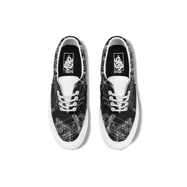 C2H4 X Vans Era Skateboarding Shoes Unisex Black Graffiti Men's VN0A5EFN626