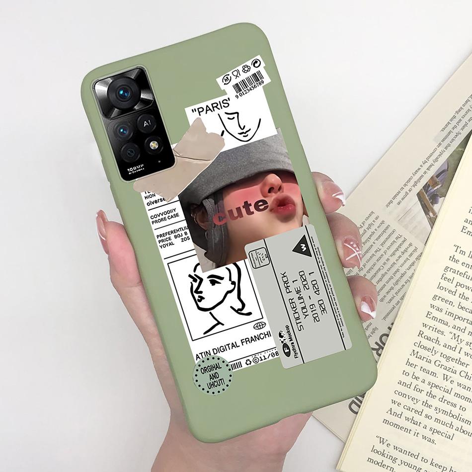 For Xiaomi Redmi Note 11 Pro 4G 5G Phone Case Cute Diasy Pattern Soft Silicone TPU Back Cover Funda For Redmi Note11 11Pro Coque