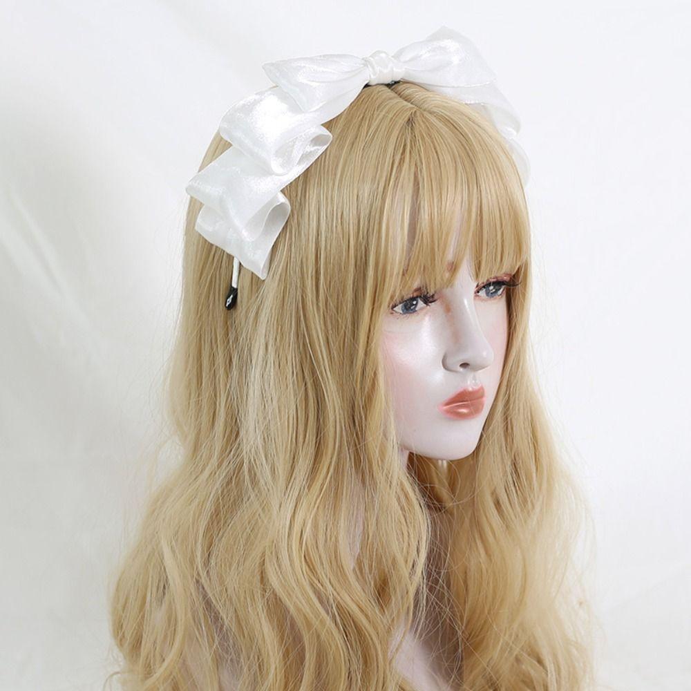 Snow Pearl Light Yarn Headband Lolita Cosplay Hair Decoration Cute Hair Accessories Prop