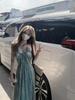 Women's College-Style White Dress – 2026 Summer French-Inspired Waist-Cinching Long Skirt
