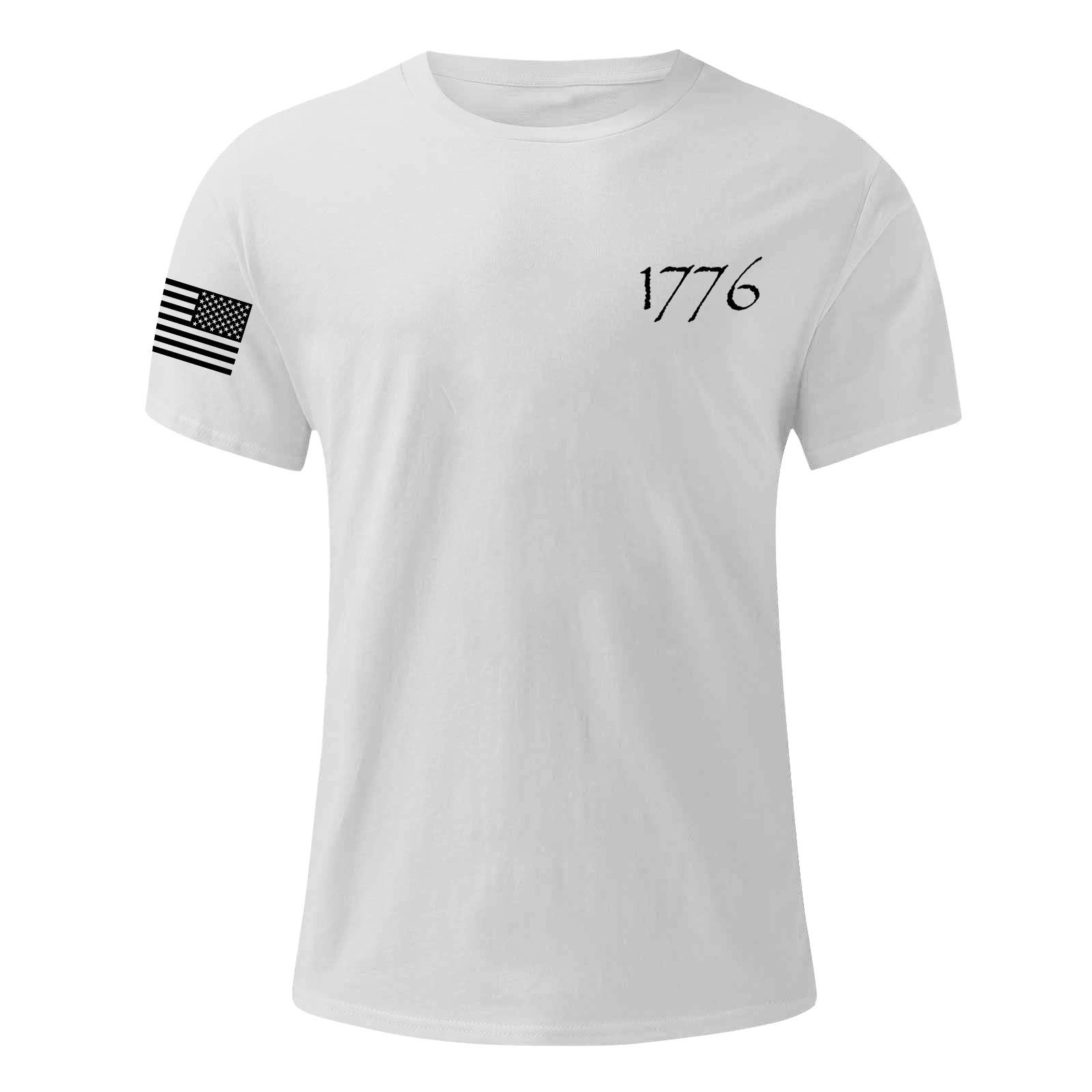 

Мужская модная повседневная футболка с круглым вырезом и коротким рукавом с принтом «День независимости» XL белый