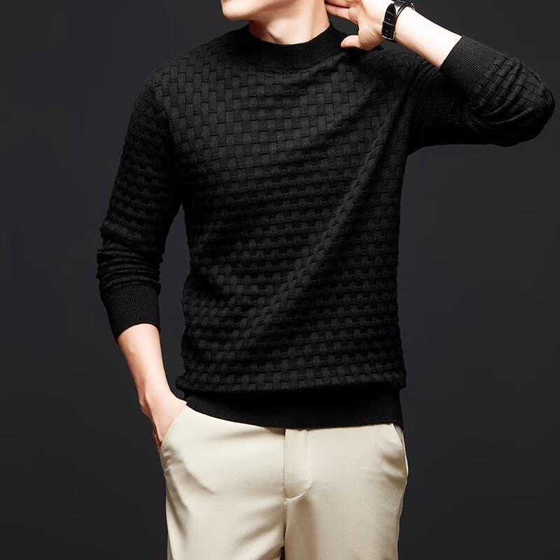 

YILITENG Men s Thickened Round Neck Knit Sweater L