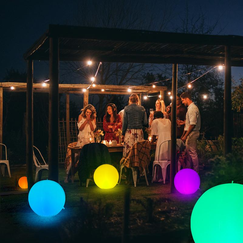 Large Led Balloon Inflatable Luminous Toy Blow Up Beach Large Waterproof For Water Pool Party Outdoor Balloons Garden  Led