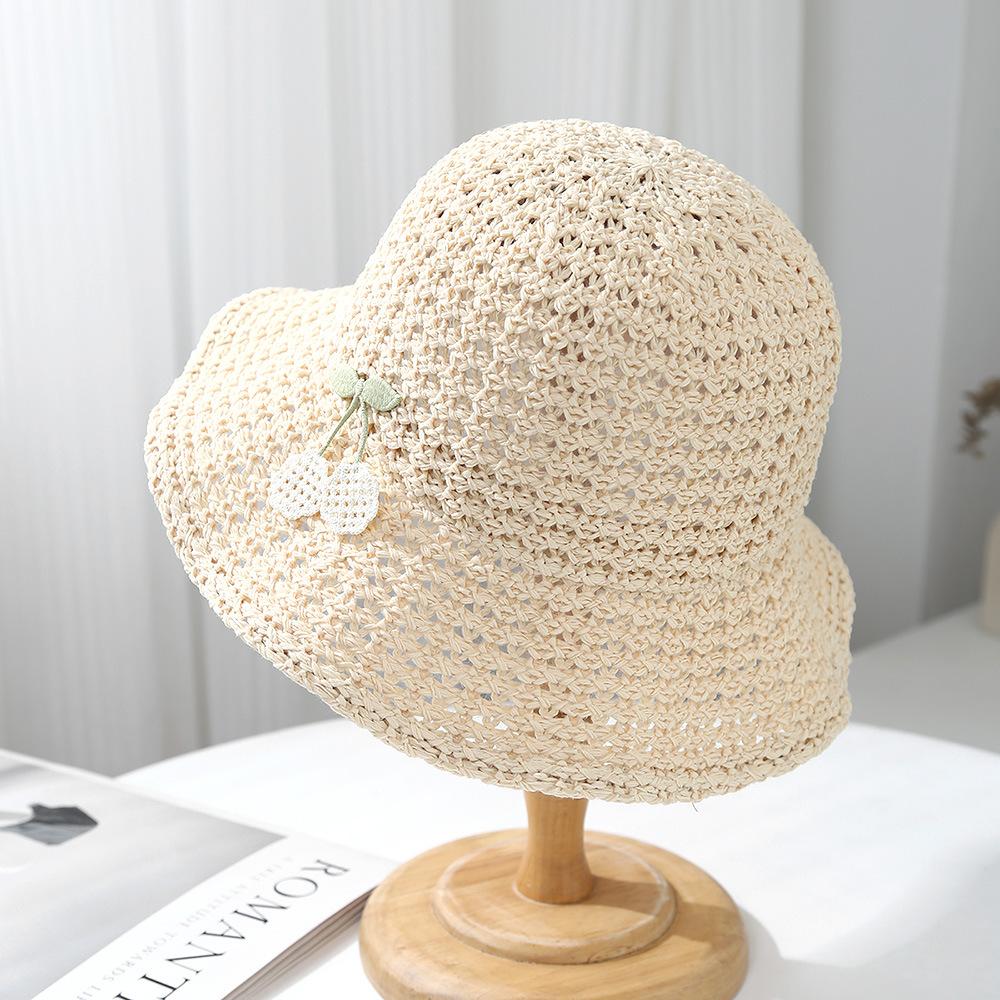 Chapeau de soleil d'été pour femme à large bord respirant Chapeau seau de plage pour protection solaire Voyage et activités de plein air Chapeau de soleil Nouveau (beige,56-58cm) beige