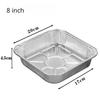 10PCS 20CM Square Air Fryer Aluminum Foil Pan Oven BBQ Tray Food Containers Cakes Kitchen Supplies Lunch Boxes Kitchen Gadget