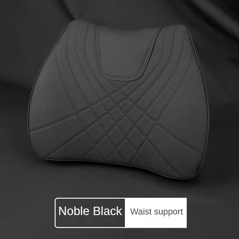 Breathale Car Neck Pillow Protective Leather Auto Lumbar Waist Support Car Headrest Neck Protective Seat Cushion Accessories